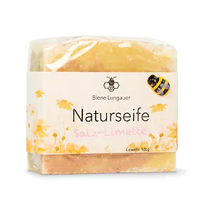 Salz-Limette Naturseife mit Bienenwachs | 100g