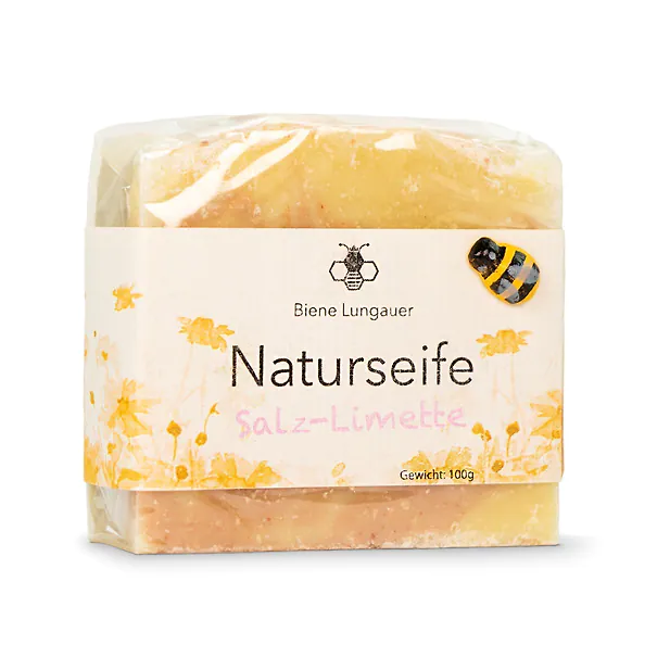 Salz-Limette Naturseife mit Bienenwachs | 100g