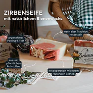 2 Stk. Zirbenseife | Naturseife mit Bienenwachs + Zirbe | 2x 100g